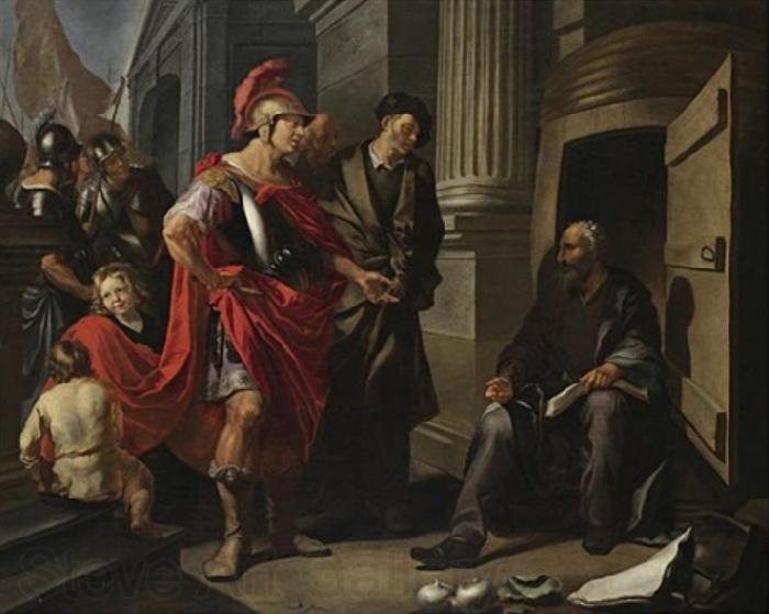Hendrik Heerschop Alexander the Great and Diogenes Norge oil painting art